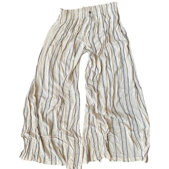 Billabong Adventure Spirit Wide Leg Wrap Palazzo Pant Women S Stripe Beach Boho - Picture 8 of 16